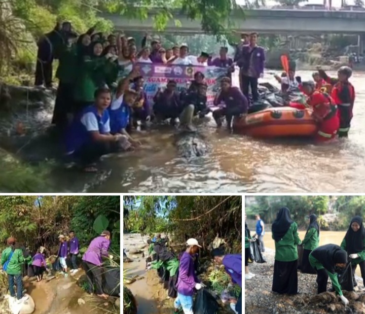 Peduli Lingkungan, IAIB dan Muspika Kecamatan Nanggung Bersih-Bersih Sungai Cikaniki